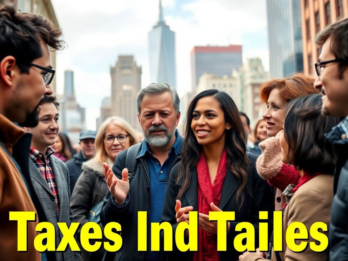 Discuții între cetățeni despre politici fiscale și impactul lor.